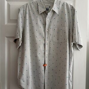 Men's Gray Polka Dot Shirt